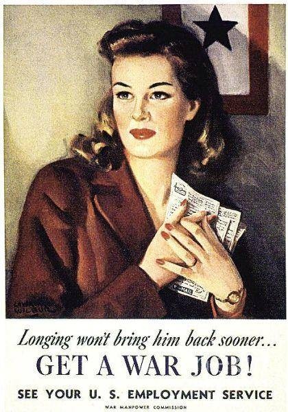 老照片：引人遐想的二战美女宣传画