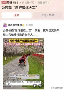 ​“爬行锻炼大军”席卷公园，健康养生新潮流！