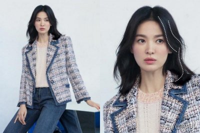 ​女明星发型图片（随性烫发型模板，时髦显脸小）