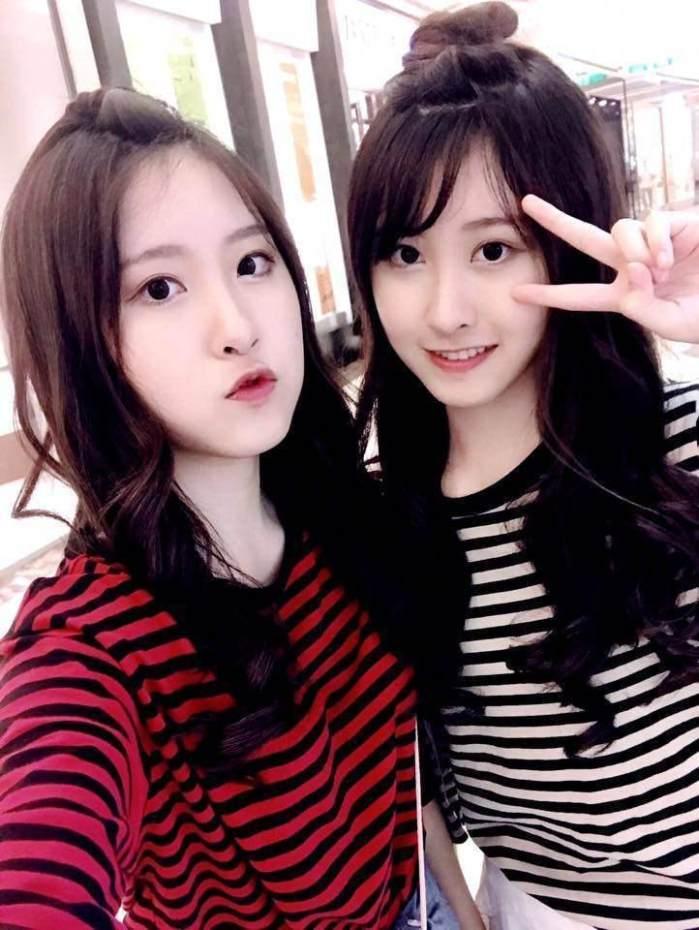 红遍两岸最美双胞胎长大了, 15年后变甜美高中生网友直呼又恋爱