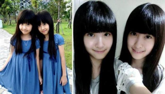 红遍两岸最美双胞胎长大了, 15年后变甜美高中生网友直呼又恋爱