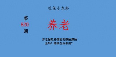 养老保险补缴需要缴纳滞纳金吗?滞纳金由谁出?