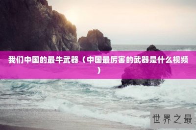 ​我们中国的最牛武器（中国最厉害的武器是什么视频）
