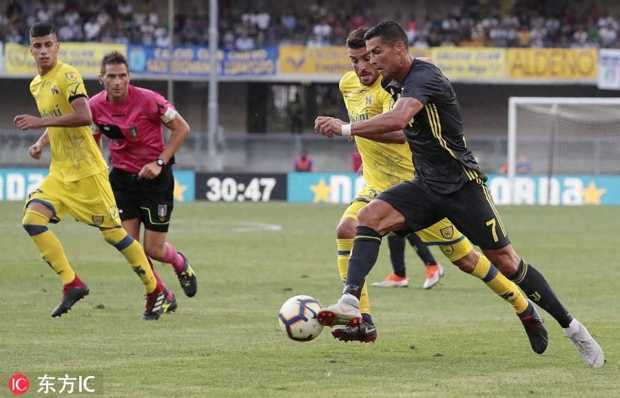 离完美或许就差一个进球 C罗意甲首秀8次射门遭零封