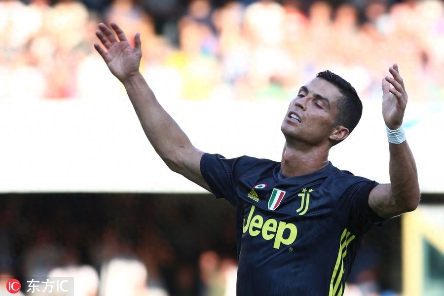 离完美或许就差一个进球 C罗意甲首秀8次射门遭零封