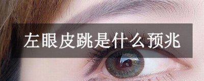 ​左眼皮跳是什么预兆?正常的眼睑震颤(风水上预示财富)