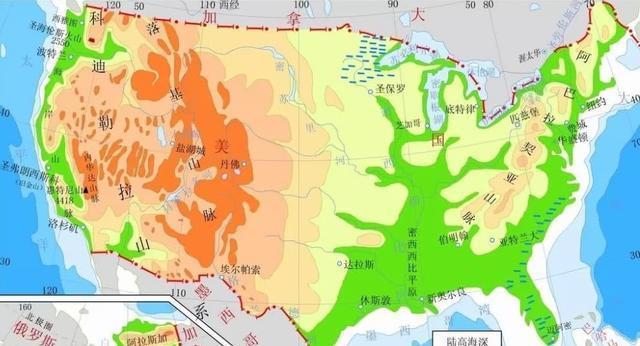 “美国”共拥有九种不同气候类型,是世界上气候类型最为丰富国家