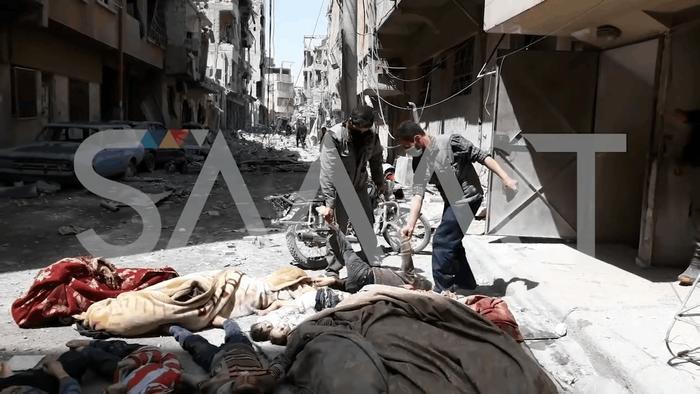 叙利亚化武袭击视频更多疑点曝光,尸体成“道具”被任意摆拍