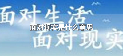 ​面对现实是什么意思（面对现实是什么意思网络用语）