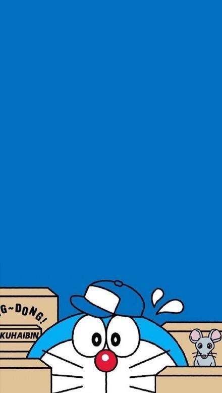 哆啦A梦手机锁屏壁纸,可爱的蓝胖子~