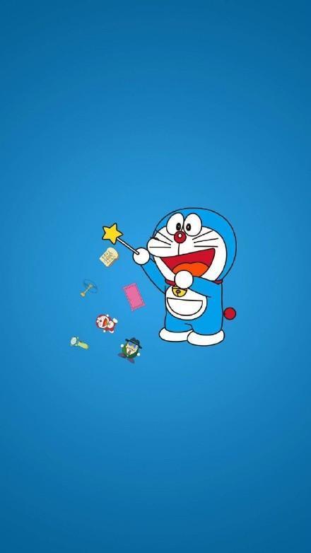 哆啦A梦手机锁屏壁纸,可爱的蓝胖子~