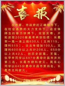 ​「喜报」2020长葛一高高考喜报
