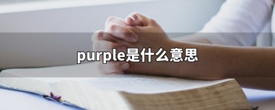 ​purple是什么意思颜色怎么读