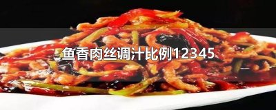 ​鱼香肉丝调汁比例12345