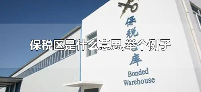 保税区是什么意思,举个例子