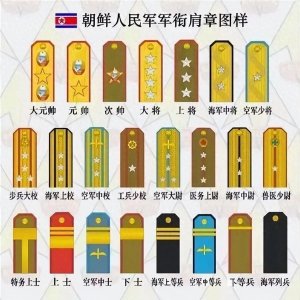 ​世界上等级最多的军衔——朝鲜军衔