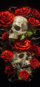 ​每日无水印壁纸第256期：炫酷骷髅头艺术设计手机壁纸