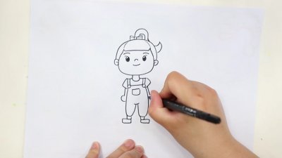 ​又漂亮又简单的小娃娃怎么画