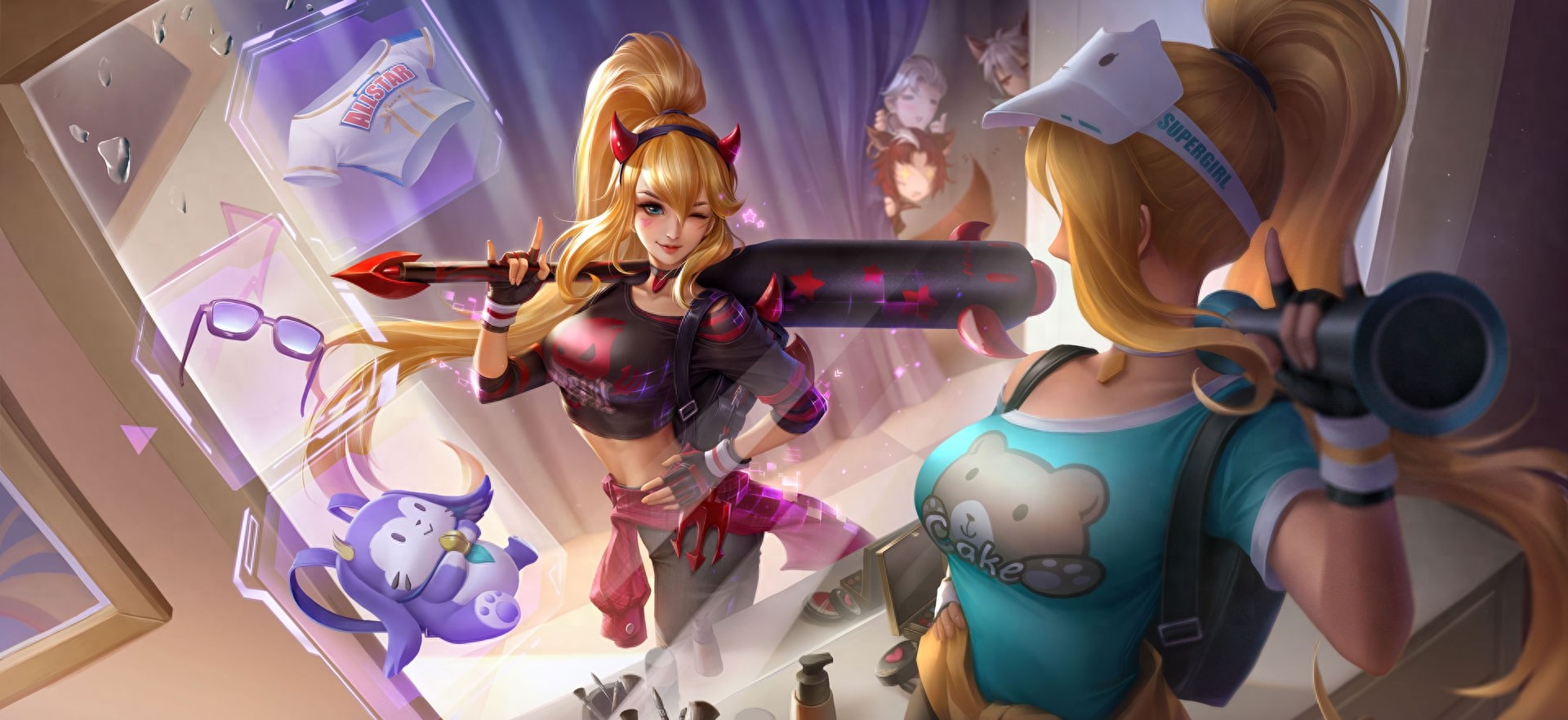 王者荣耀：花木兰原画壁纸大全，冠军飞将，水晶猎龙者，兔女郎