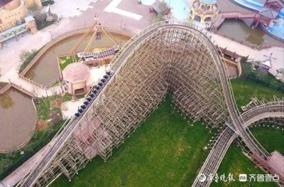 ​航拍济南融创文旅城游乐场，好玩的不少月底就开业