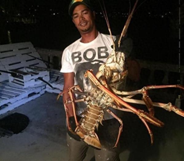 百慕大渔民捕获巨型“龙虾王”，上岸后引居民围观 纷纷劝他放生