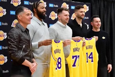 ​湖人交易总结：共送出7人2首轮4次轮1互换，得到东契奇等6人