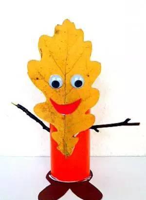 幼儿园树叶粘贴画, 快来展示你的创意!