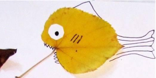 幼儿园树叶粘贴画, 快来展示你的创意!