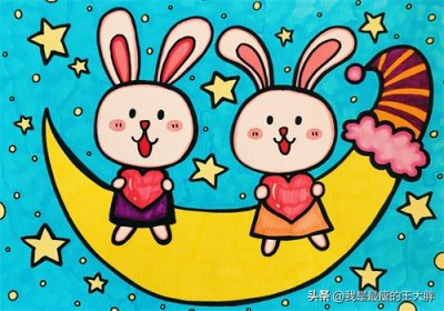 ​小兔子简笔画，可爱的幼儿创意画小兔子，兔子儿童画，快来收藏吧