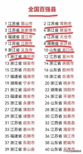 ​全国最强排名的100个县，被人整理出来了，对照看有你家乡吗？